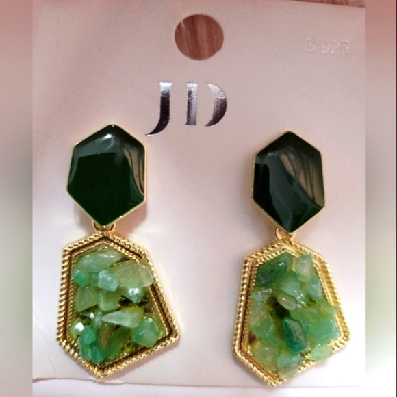 GEO Design Drop Earrings - Picture 1 of 4